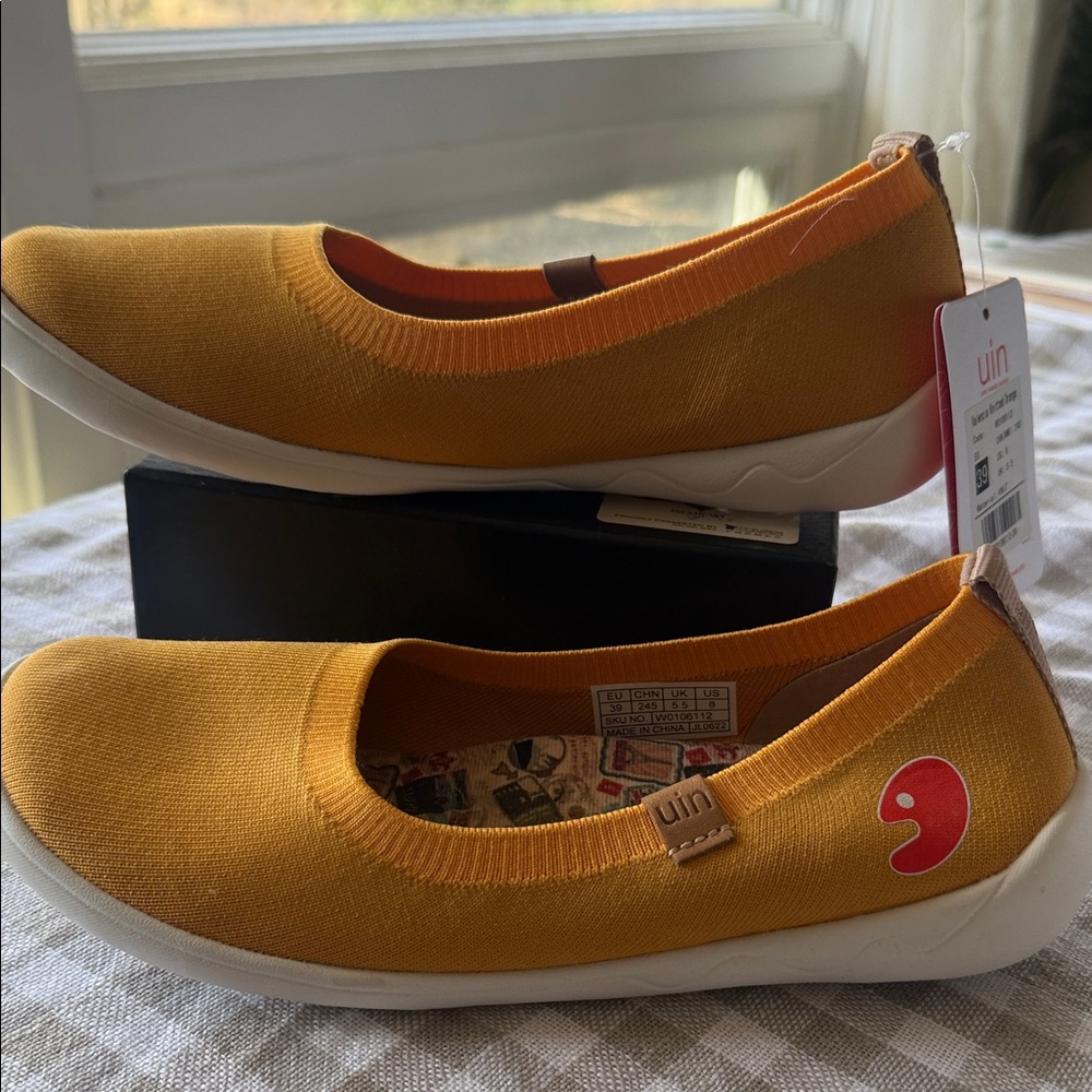 UIN  women’s Mustard Yellow Slip-On Sneakers